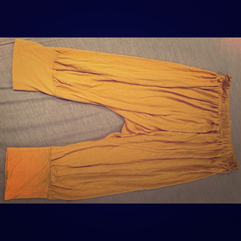 Gold harem pants